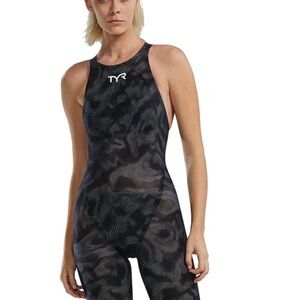 TYR Women's Black Patterned One Piece Swimsuit